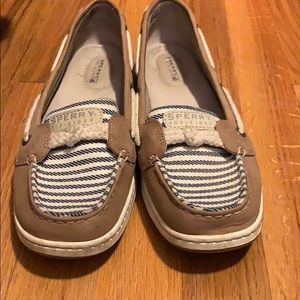 Nautical striped sperrys